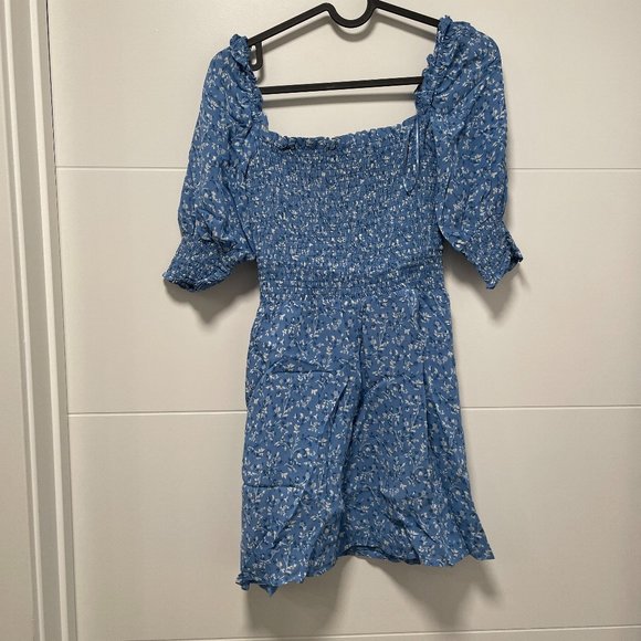 brand new reformation Elle mini Dress in blue - Picture 4 of 7